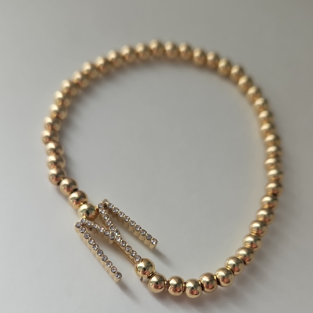 Bubble Bar East West Pisa Initial Bracelet
